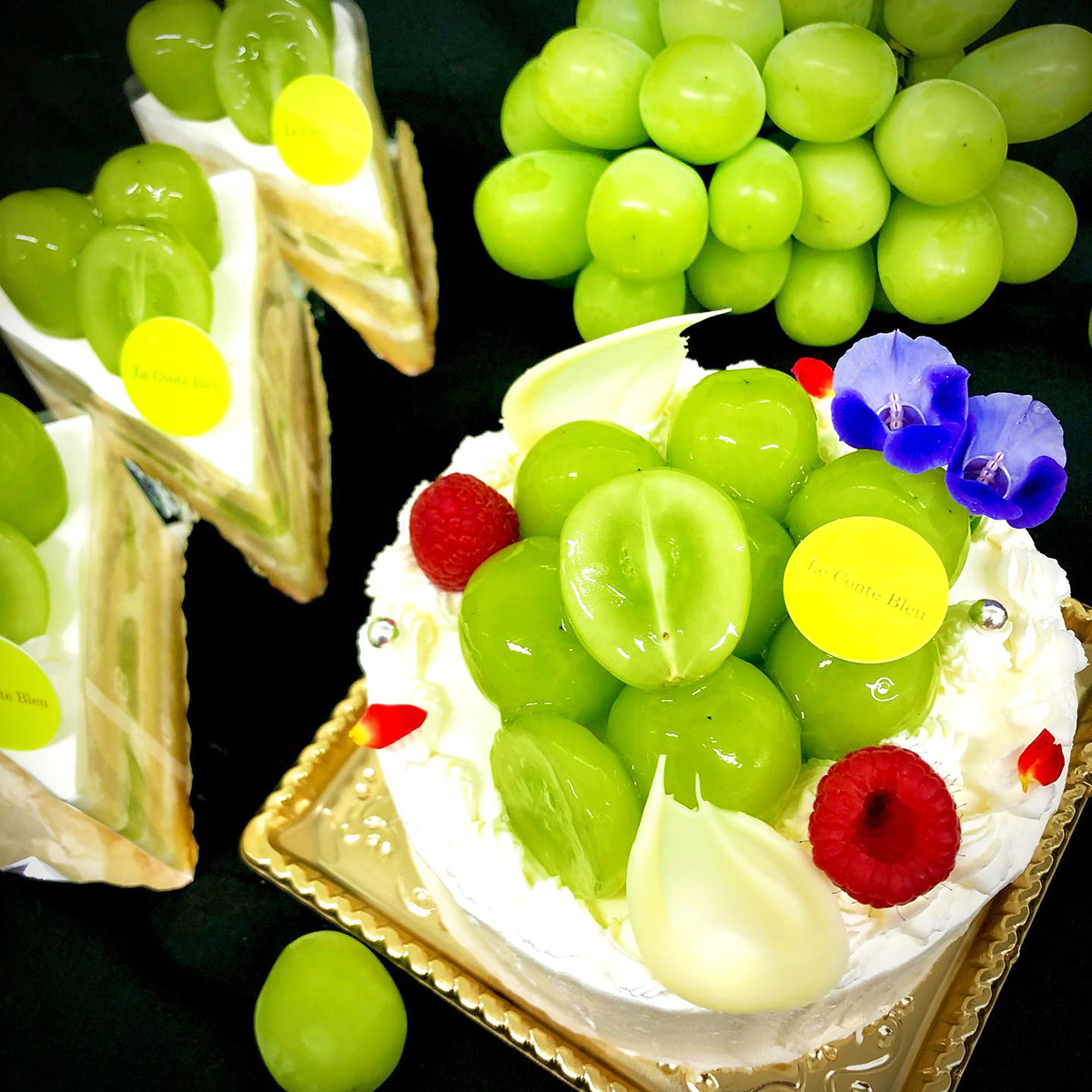 贅沢マスカットのショートケーキ