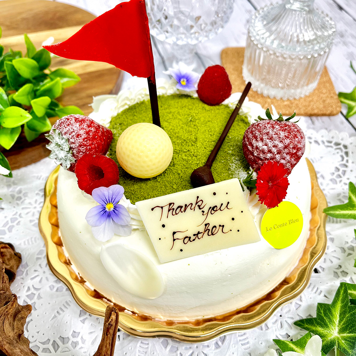 ゴルフモチーフデコレーション（父の日イベントケーキ）