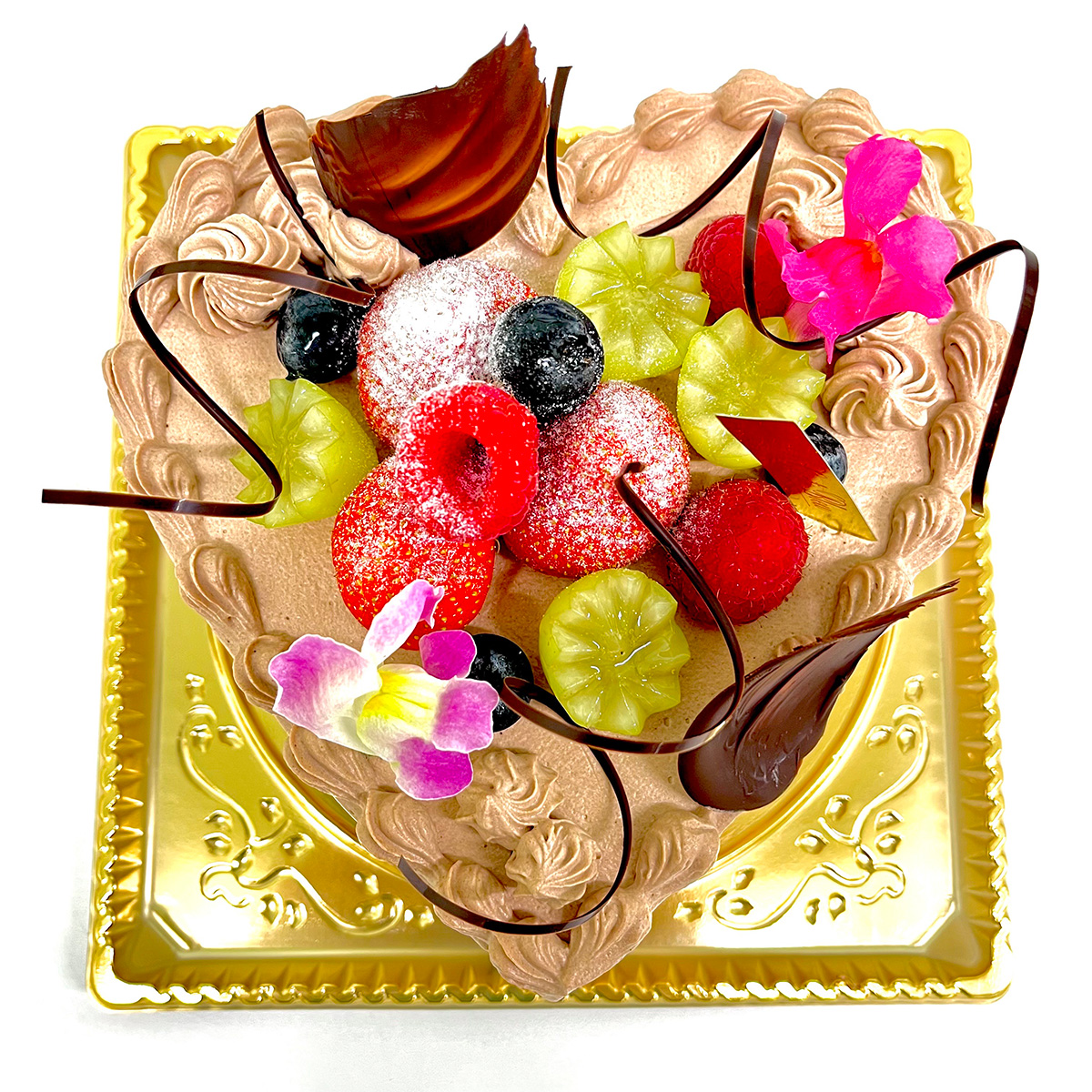 生クリーム（チョコ）デコレーション ハート型