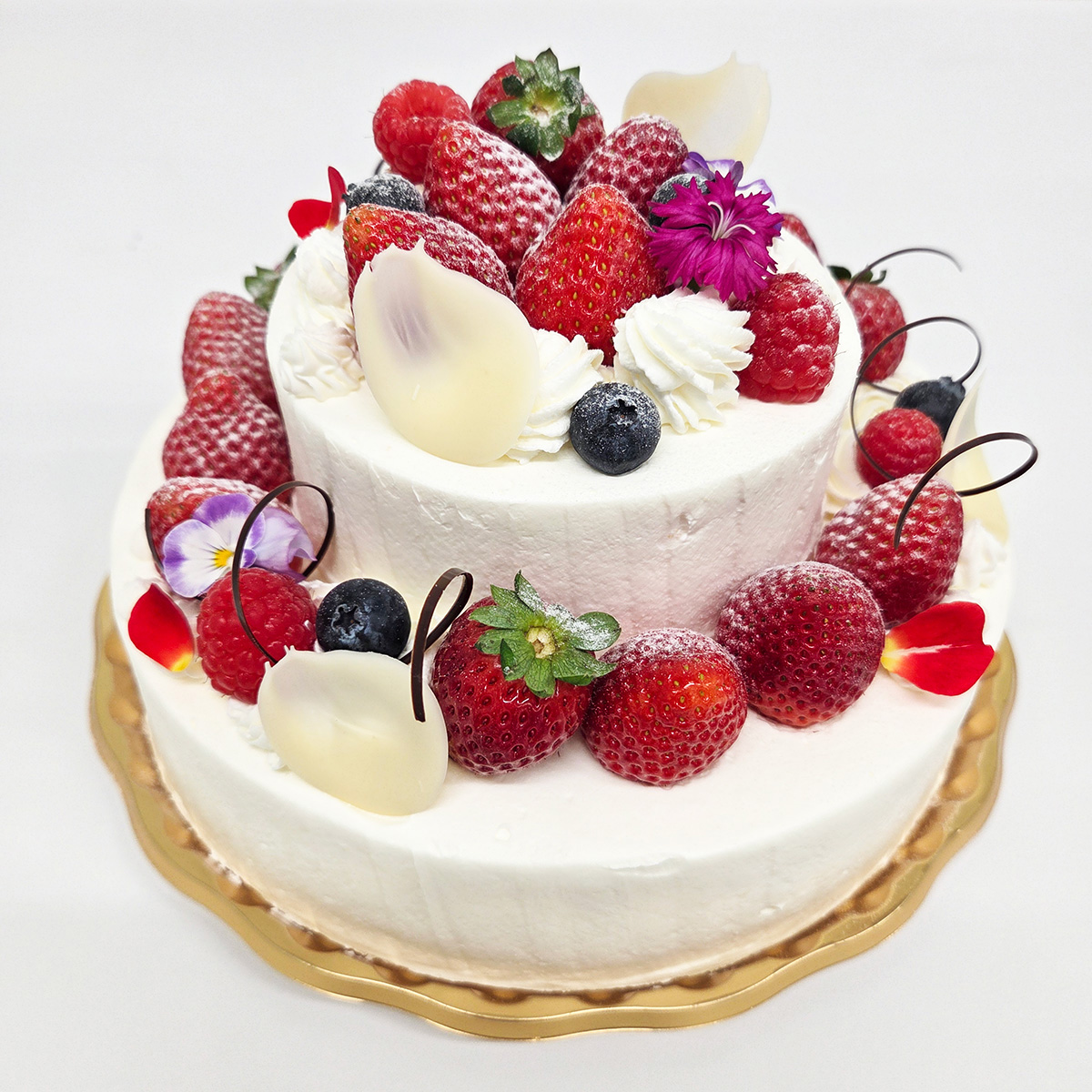 生クリーム（チョコ）デコレーション 丸 2段