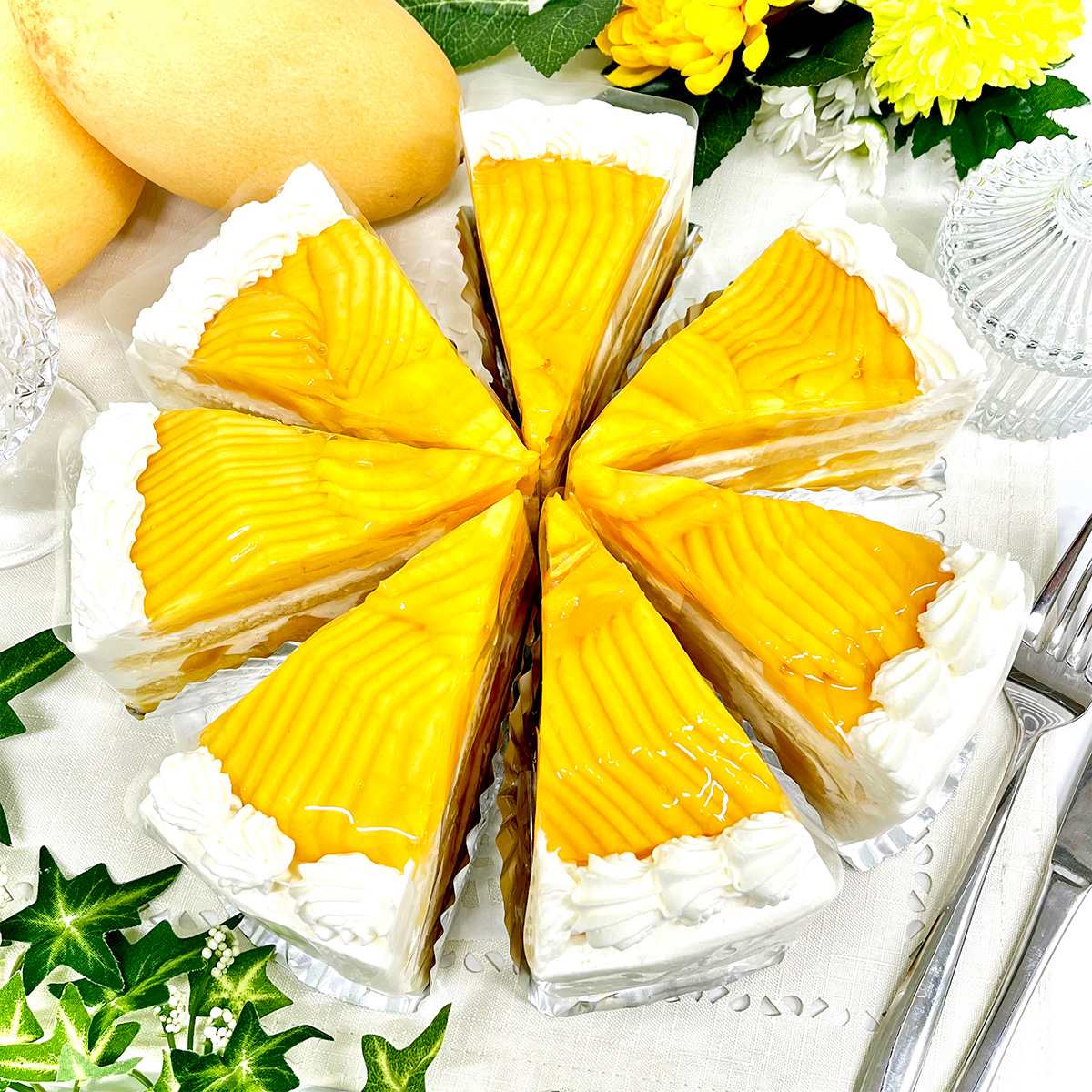 贅沢マンゴーのスーパーショートケーキ