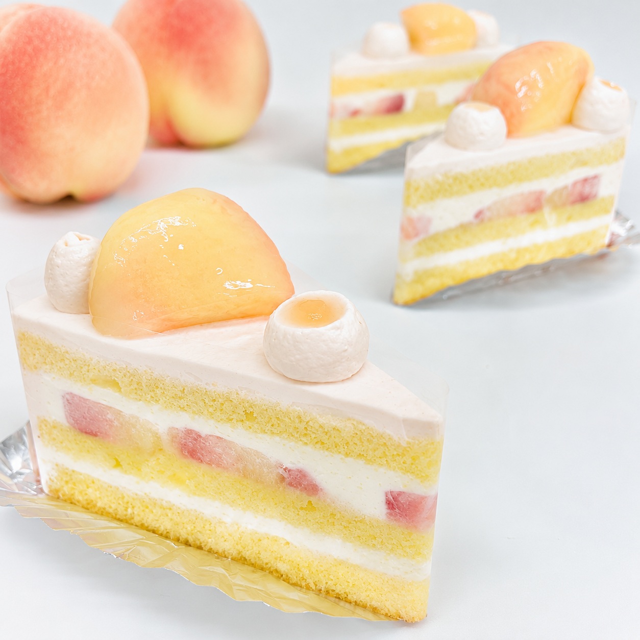 桃のスーパーショートケーキ