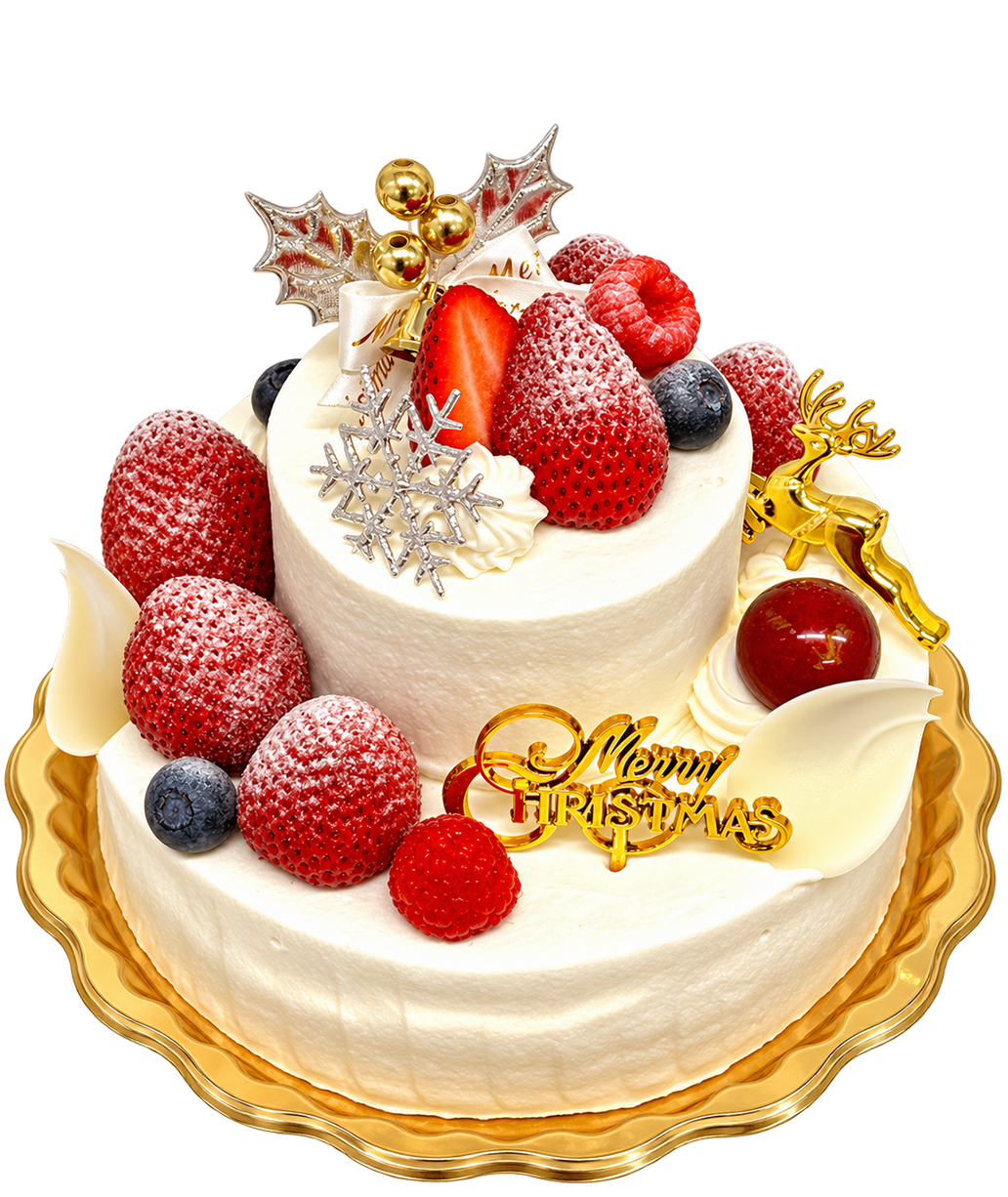 クリスマスケーキ「生クリームデコレーション 2段」