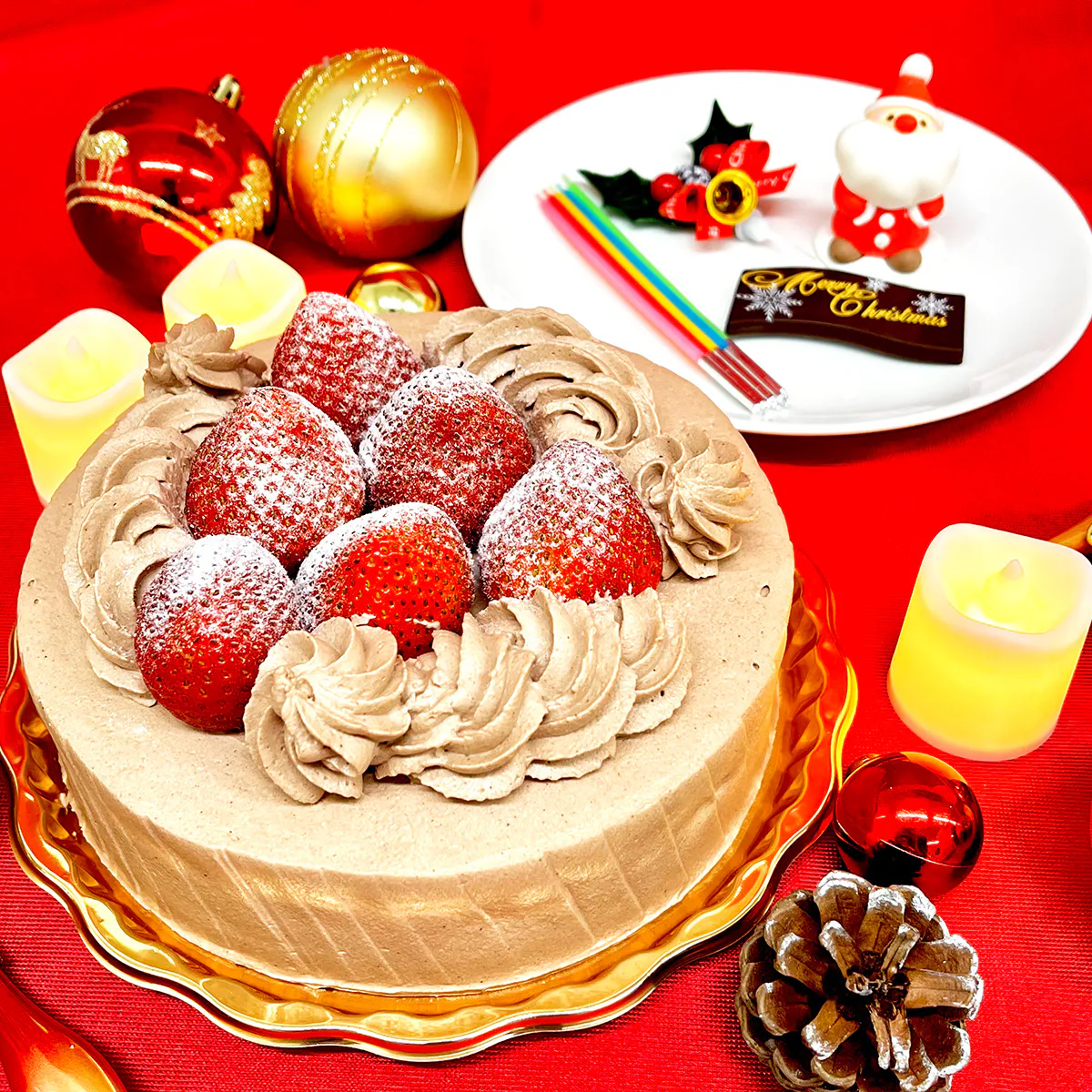 生チョコクリームデコレーション(クリスマスイベントケーキ)